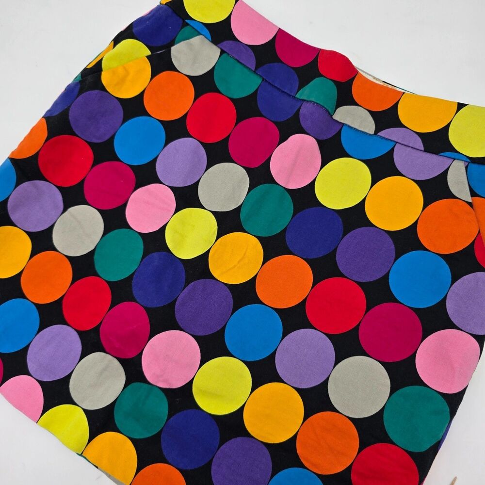 Loudmouth Ladies Golf Tennis Skirt Skort Black Colorful Polka Dots Size 2